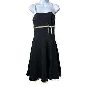 Vintage Y2K Babydoll Dress B. Darlin Size 11/12 Black Green Fit Flare Prom Retro